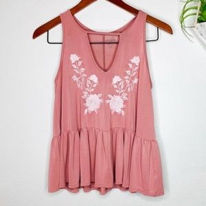 Alya Embroidered Peplum Top